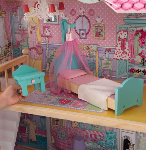 Kidkraft Annabelle Wooden Dollhouse Con Ascensor, Balcón Y 1