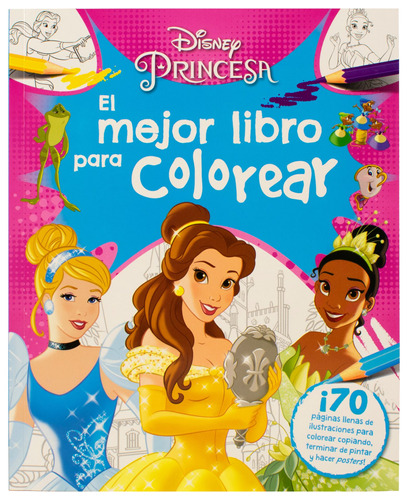 Libro con actividades para colorear: Disney Princesas, de Varios autores. Editorial Silver Dolphin (en español), tapa blanda en español, 2022