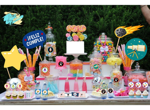 Kit Imprimible Para Fiesta Temática Astronauta