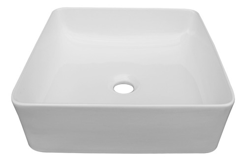 Lux Sany 63b Lavabo Cerámico Blanco Cuadrado Sobreponer