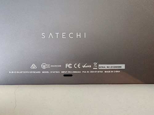 Keyboard Bluetooth Satechi Slim X3 Qwerty Sin Caja