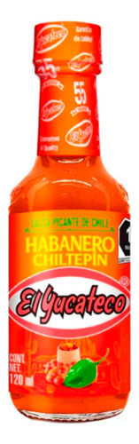Salsa De Chile Habanero Y Chiltepín El Yucateco 120ml