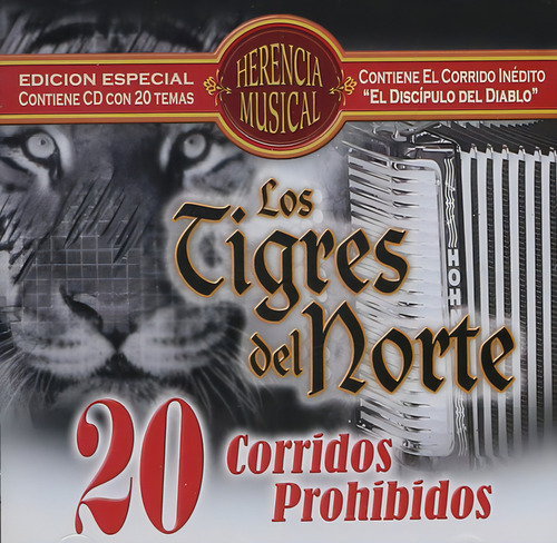 Los Tigres Del Norte- 20 Corridos Prohibidos -cd Disco