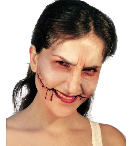 Aplicación Sonrisa Tenebrosa Látex Para Disfraz Halloween