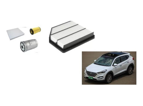 Kit 4 Filtros Para Hyundai Tucson Diesel 2017 En Adel