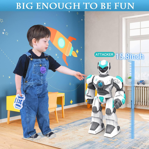 Juguete Robot Rc Inteligente Con Control De Voz Y Gestos