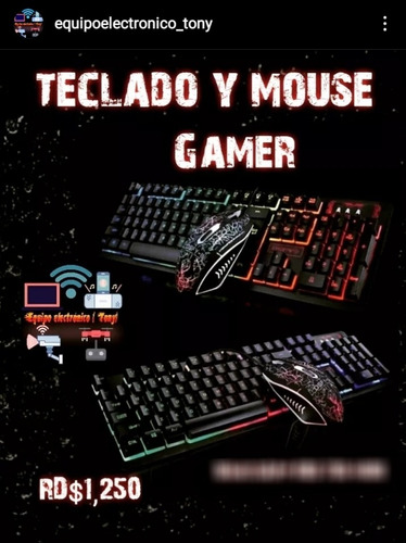 Imagen 1 de 1 de Teclado Y Mouse Gamer