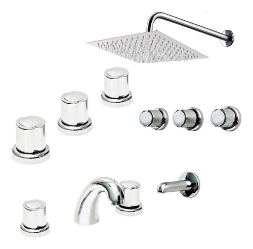 Combo Griferia Set Completo 7000 Aqualaf Duchon 20x20 P