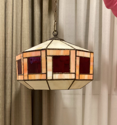 Antigua Lampara De Techo Vitraux 70 Piezas 32 Cm Diam Multicolor (Usado)