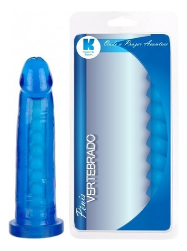 Vibrador Ktoy - Adult Pênis Articulado E Macio Azul - Sexy Shop 5234 de 135cm comprimento total x 3.3cm de diâmetro
