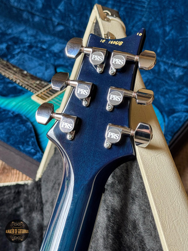 Prs Custom 24 Ten Top 25th Anniversary Faded Whale Blue Diestro Faded Whale Blue Rosewood (Usado)
