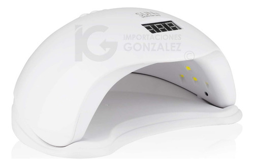 Lámpara De Uñas Sun 5 Profesional 48w Led Uv Digital Para Esmalte En Gel Color Blanco Div