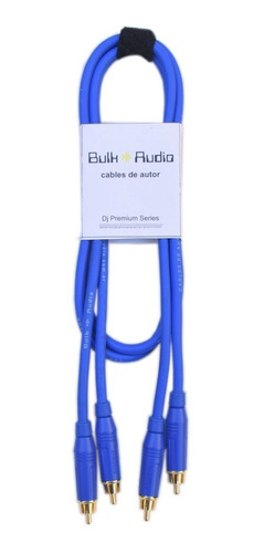 Cable Audio Rca - Rca Stereo Bulkaudio Deck Blue Amphenol 1m