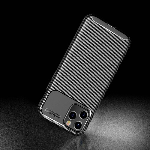 Capa Capinha Fibra De Carbono Para iPhone 12 E 12 Pro 6.1 Cor Marrom