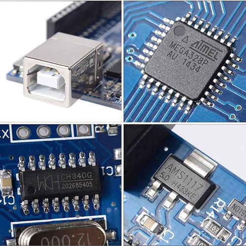 Kit Básico Iniciação Uno R3 Para Arduino Ide Com Tutorial