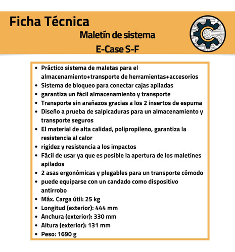 Maletin Einhell E-case S-f Apilable Articulo 4540011