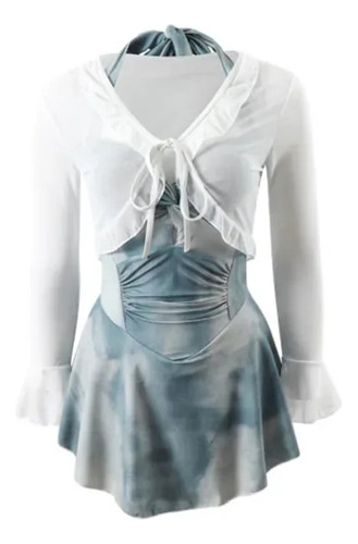 Traje De Baño De Una Pieza Para Mujer Con Diseño Degradado T