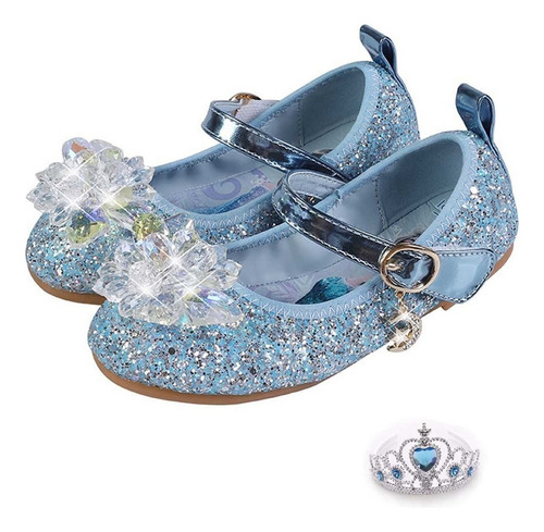 Zapatos De Suela Suave Elsa Princess De Frozen, Sandalia Par