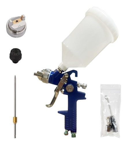 Pistola De Pintura Aluminio Hvlp 827 Com 2 Bicos 1.4mm,1.7mm
