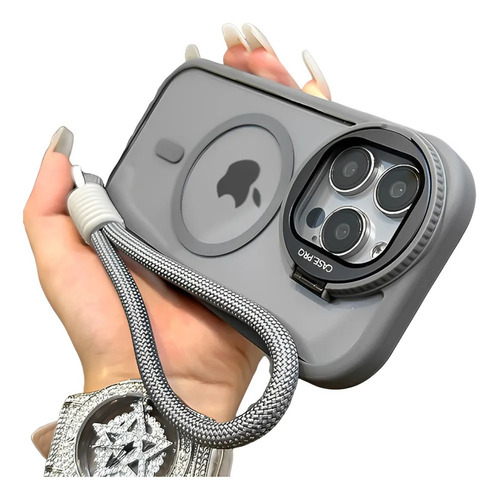 'capa Para iPhone Magsafe Com Protetor De Câmera E Alças