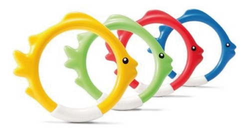 Anillos para fondo de piscina Intex 55507, colores amarillo, azul, verde y rojo