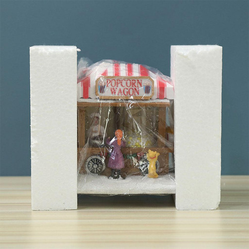 Casa De Nieve De Navidad Led Palomitas De Maíz Wagon