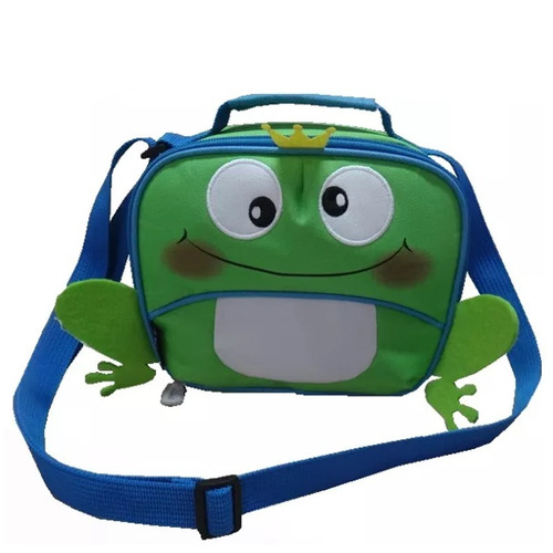 Bolso Termico Infantil Lunchera Vianda Escolar Ranita Verde