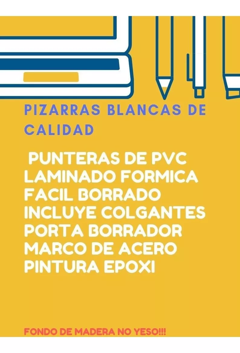 Pizarra Blanca Para Marcador / Laminada/ Madera 80x120cm+ Marcador + Borrador+ Pizarra 20x30cm De Regalo!!!