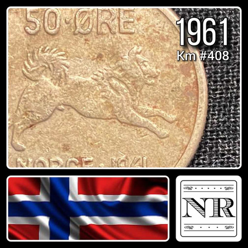 Noruega - 50 Ore - Año 1961 - Km #408 - Perro De Caza