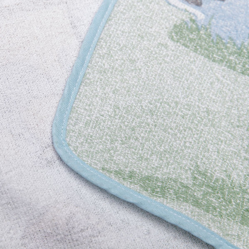 Toalha Poncho Infantil Felpuda Com Capuz Algodão 58x58 Macia Cor Azul