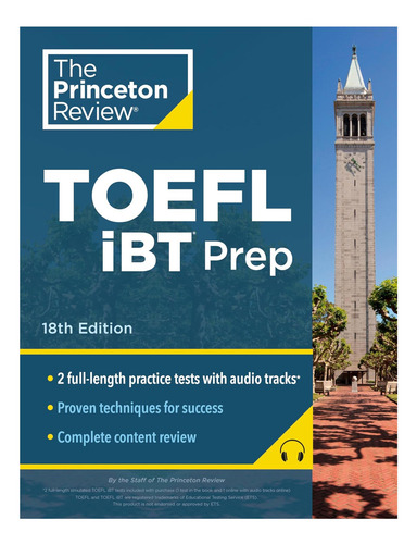 Libro: Princeton Review Toefl Ibt Prep With Tracks, 18th 2 +