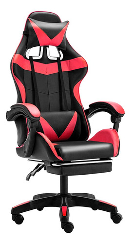 Silla Gamer Racing Con Reposapiés Evox Ct-730 Azul