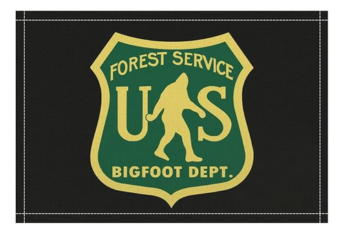 Us Forest Service Bigfoot Dept Linen Placemats Durable Tabl