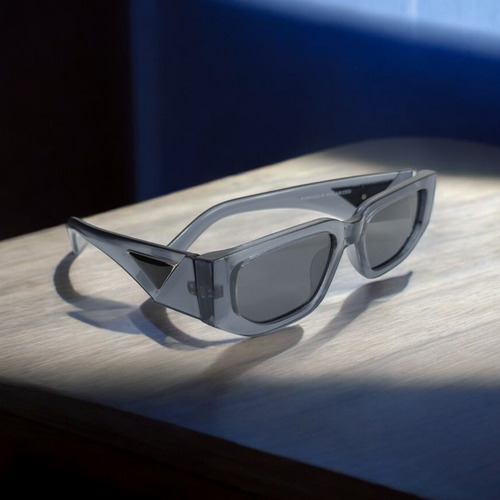 Lentes De Sol Rectangulares Estilo Moderno Unisex Gris Gris Oscuro Gris Oscuro