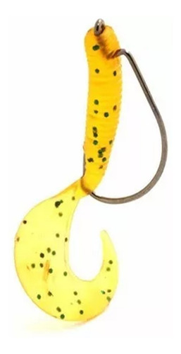 Kit C/10 Anzol Offset Pesca Soft Bait Shad Camarao Off Set