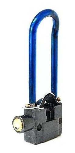 Imagem 2 de 8 de Cadeado Com Alarme Alça Longa 23x7cm Antifurto Chave Tetra
