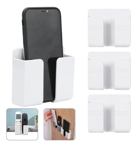 Kit 4 Suporte Parede Adesivo Para Celular Controle Multiuso