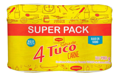 Pack Salsa De Tomate Maggi® Tuco Con Carne Lata 4x245g