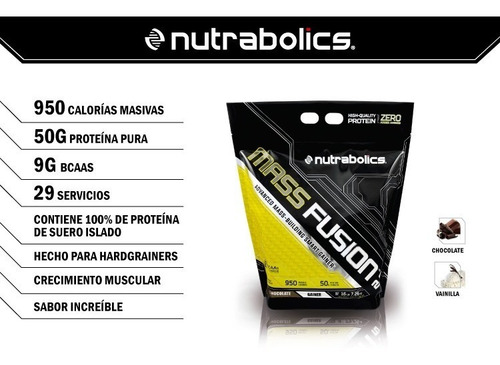 Mass Fusion 16 Lb, Ganador De Masa, Nutrabolics