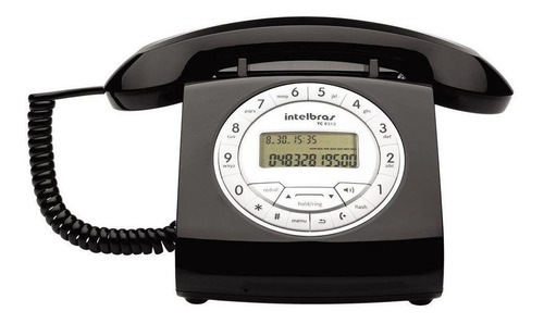 Telefone Intelbras TC 8312 fixo - cor preto
