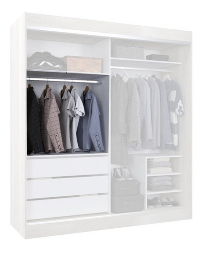 Placard Ropero Vestidor Corrediza 180x200 Espejo+
