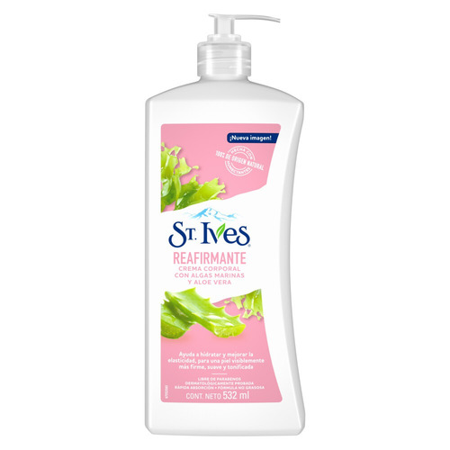 Crema nutritiva para cuerpo St. Ives Reafirmante en dosificador 532mL