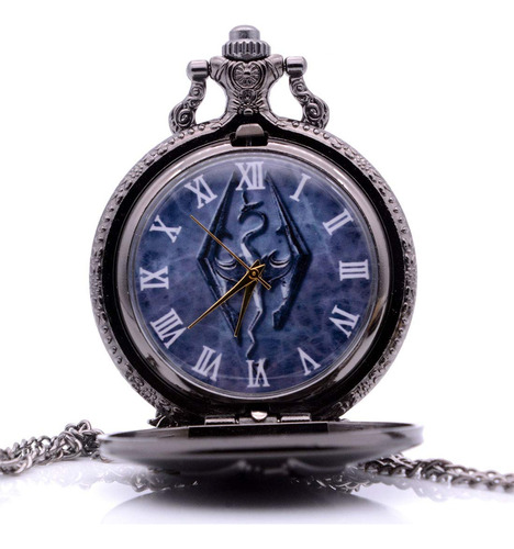 Reloj De Bolsillo Ddjbdb Vintage Antiguo Analógico Negro Azul