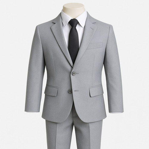 Terno Infantil Para Meninos Moderno Completo Blazer+calça Preto 08