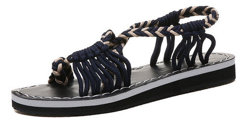 Sandalias Planas De Verano 2021 Para Mujer Con Tejido Cubred