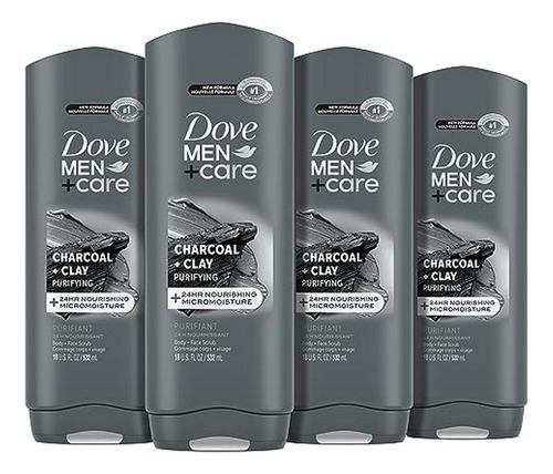 Jabón Corporal Dove Hombres 4 En 1, 18 Oz.