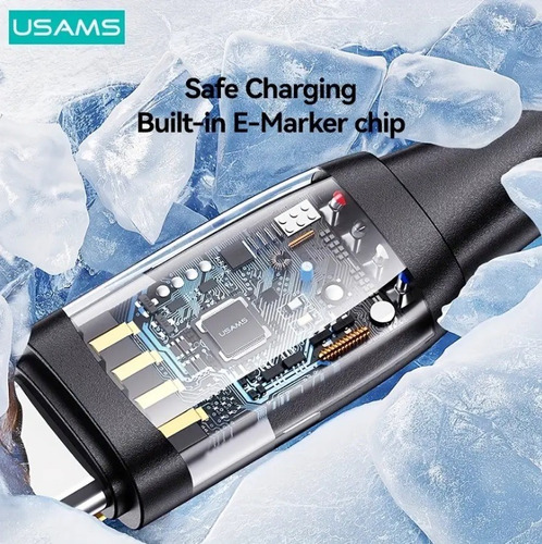 Cable De Datos Carga Usams Pd Usb A / Usb C A Tipo-c 100w
