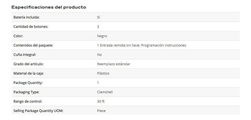 Control Transmisor Alarma Ford F-450 Super Duty 2007