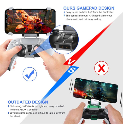 Dobe Ps5 Controller Mobile Gaming Clip Para Playstation 5 Du