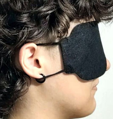 25 Máscaras Tapa-olhos Descartáveis Fitdouble, Cores/preto